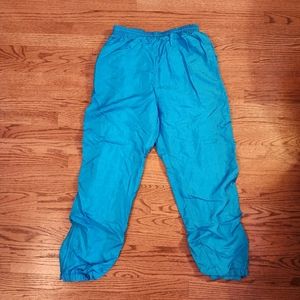 Nylon Blue Windbreaker Pants, Sz XL